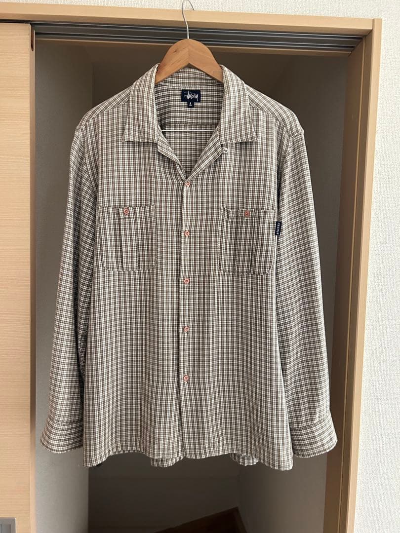 USA製】old stussy 90s 紺タグ オープンカラーシャツ L - メルカリ