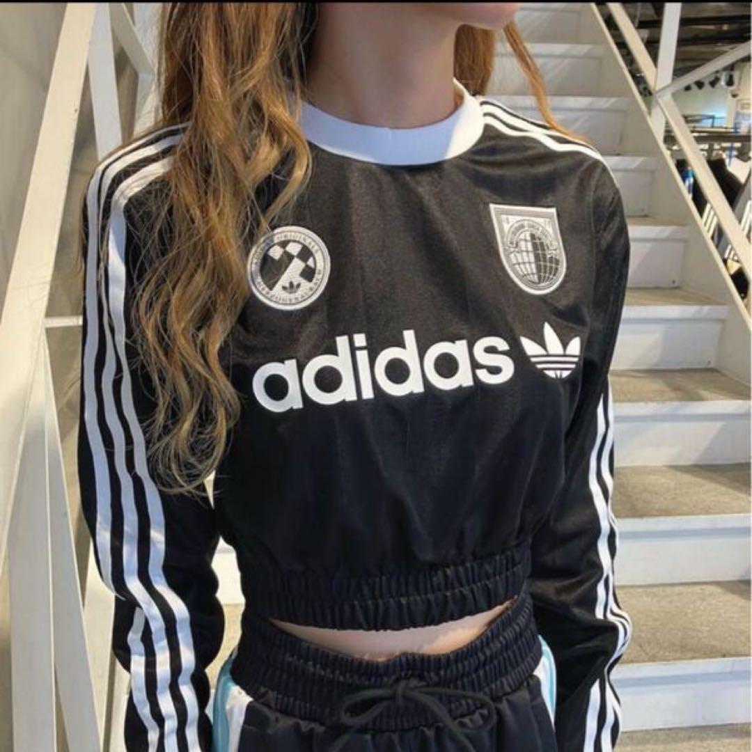adidas originals 黒 トップス 長袖 - メルカリ