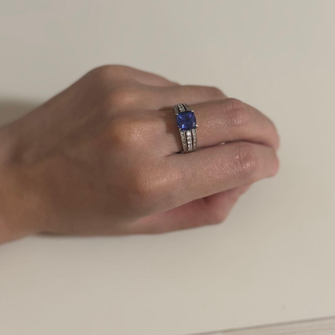 タンザナイト2.53ct ダイヤモンド0.36ct pt900 リング 12号 - メルカリ