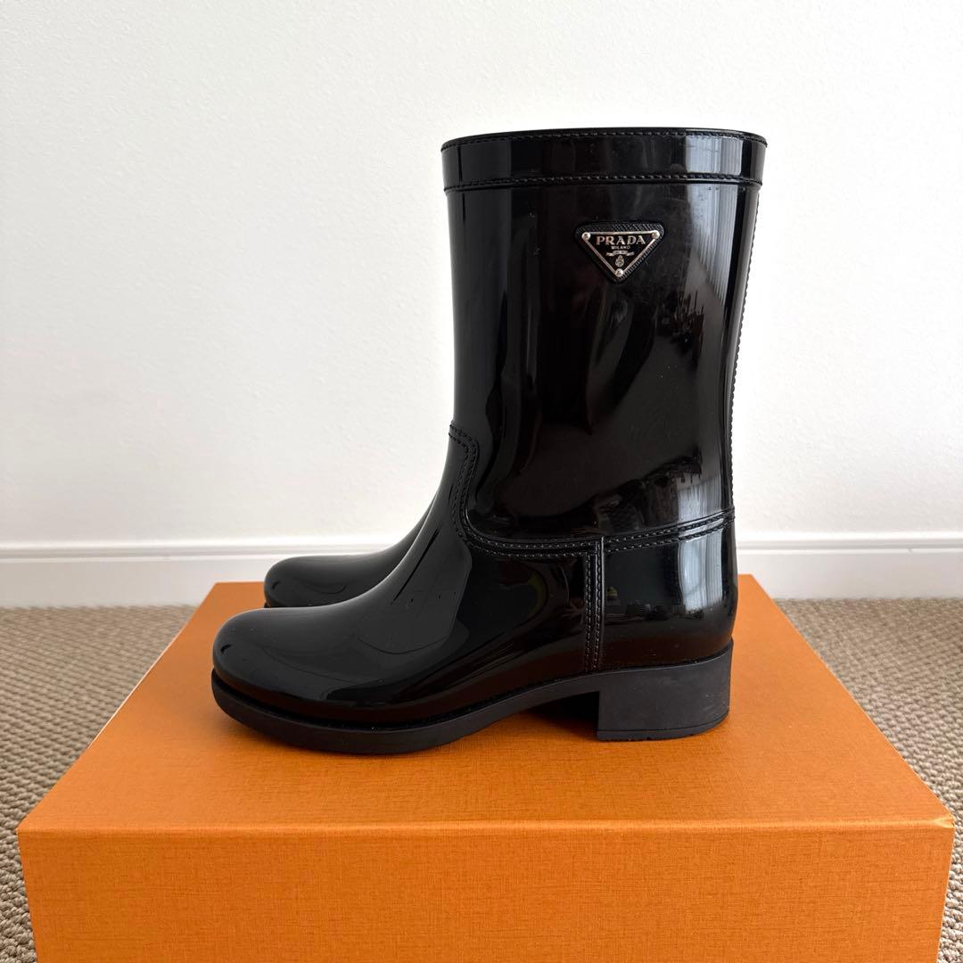 PRADA レインブーツ 37サイズ 楽天市場】◇ミウラ◇【大幅値下げ！】プラダ PRADA ラバー ブーティー