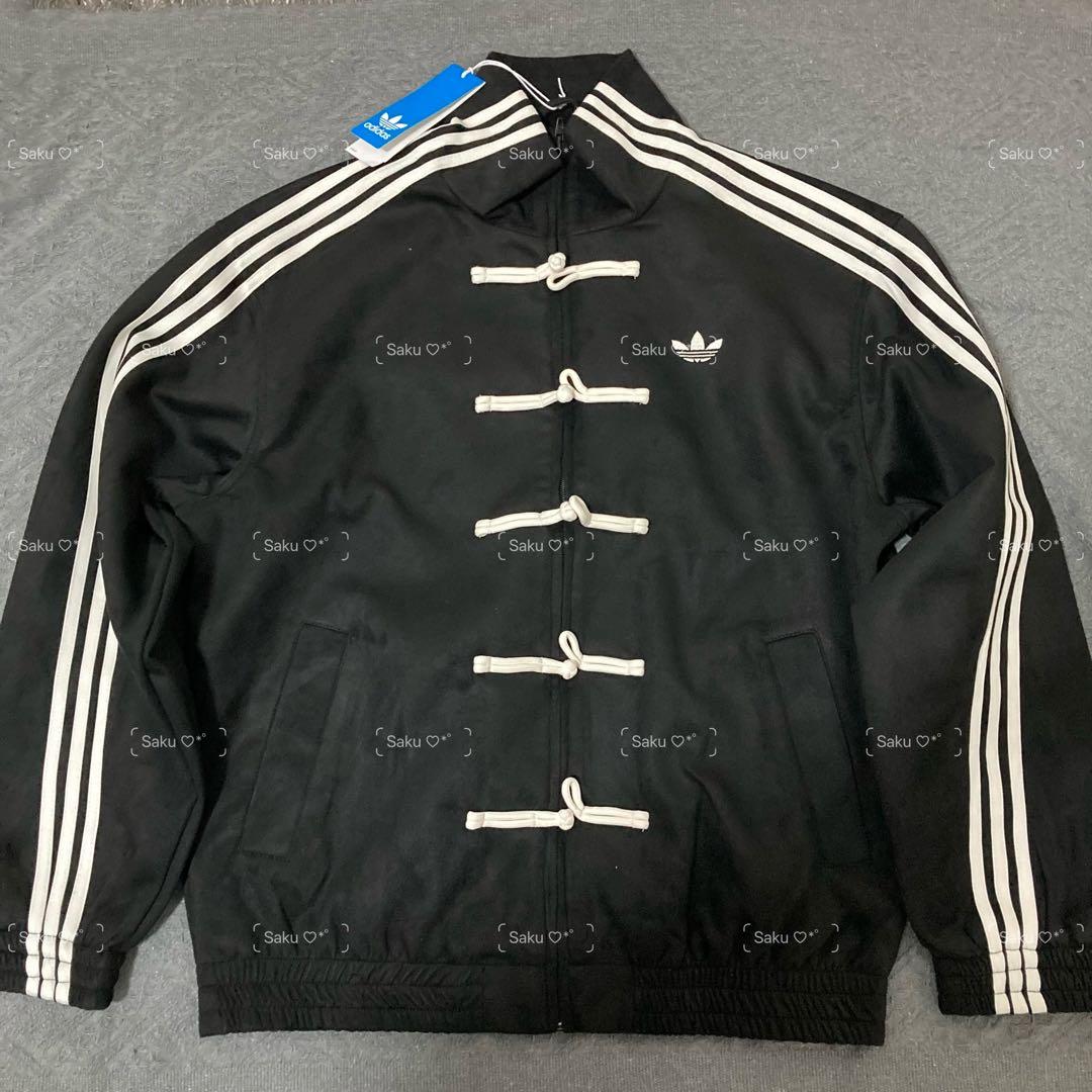 adidas アディダス 中国限定 巳年チャイナトラックジャケット ブラックXL 今話題の『中国adidas(アディダス)』♪超絶可愛い個性派ジャケットが