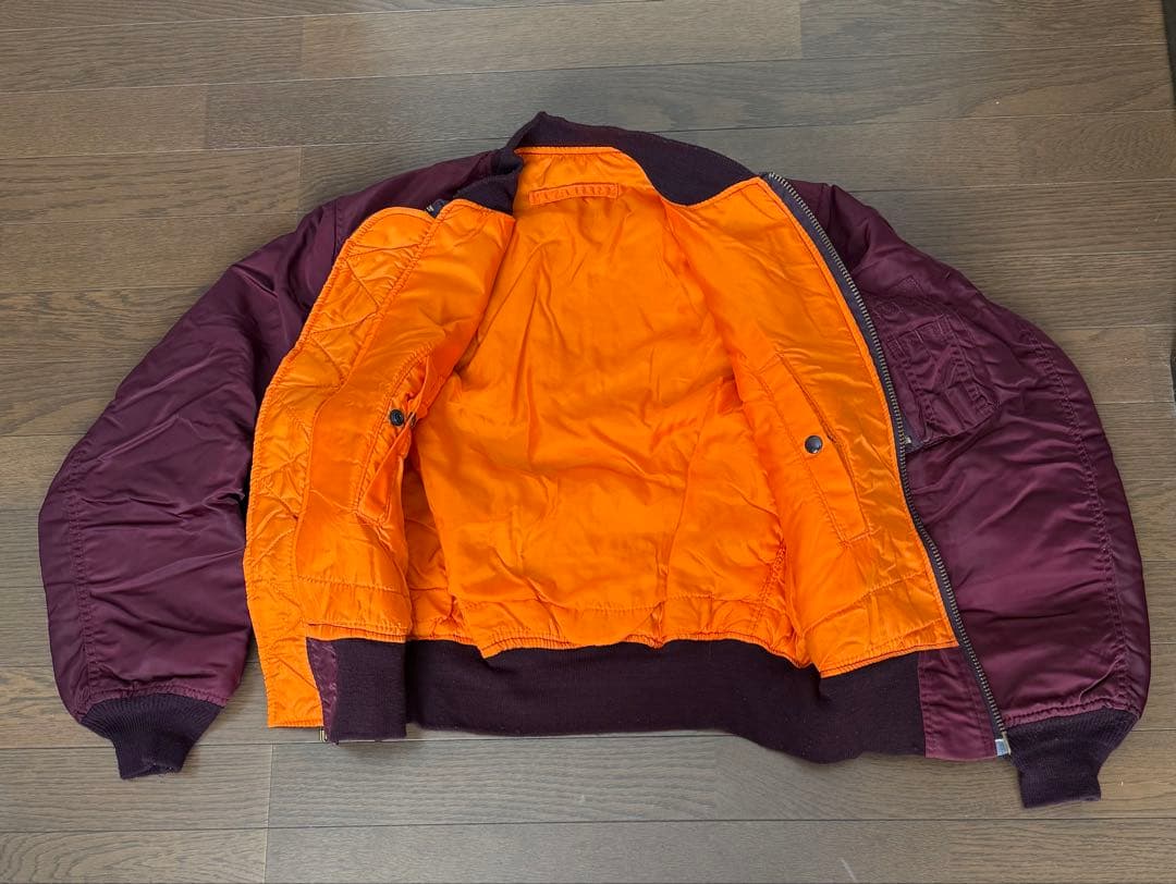 ALPHA社 90年代 MA-1 レプリカ アメリカ製ワインレッドMサイズ