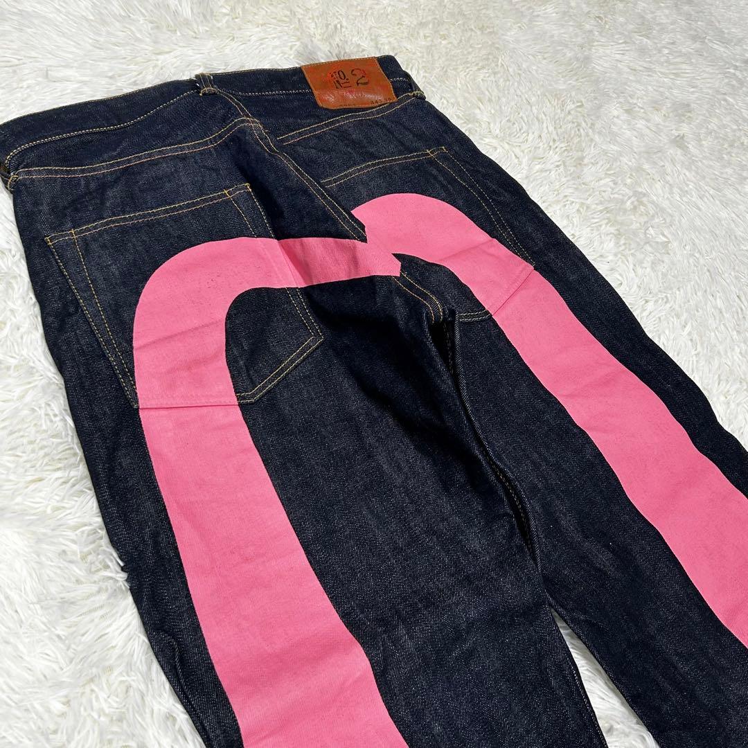 EVIS エビス デニム ビックカモメ ピンク W34 L35 濃紺 大黒 - メルカリ