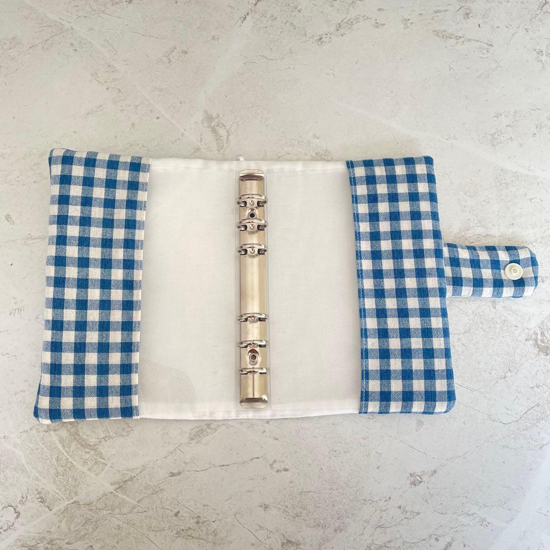 A6バインダーカバー&バインダーセット ハート リボン 水色 韓国