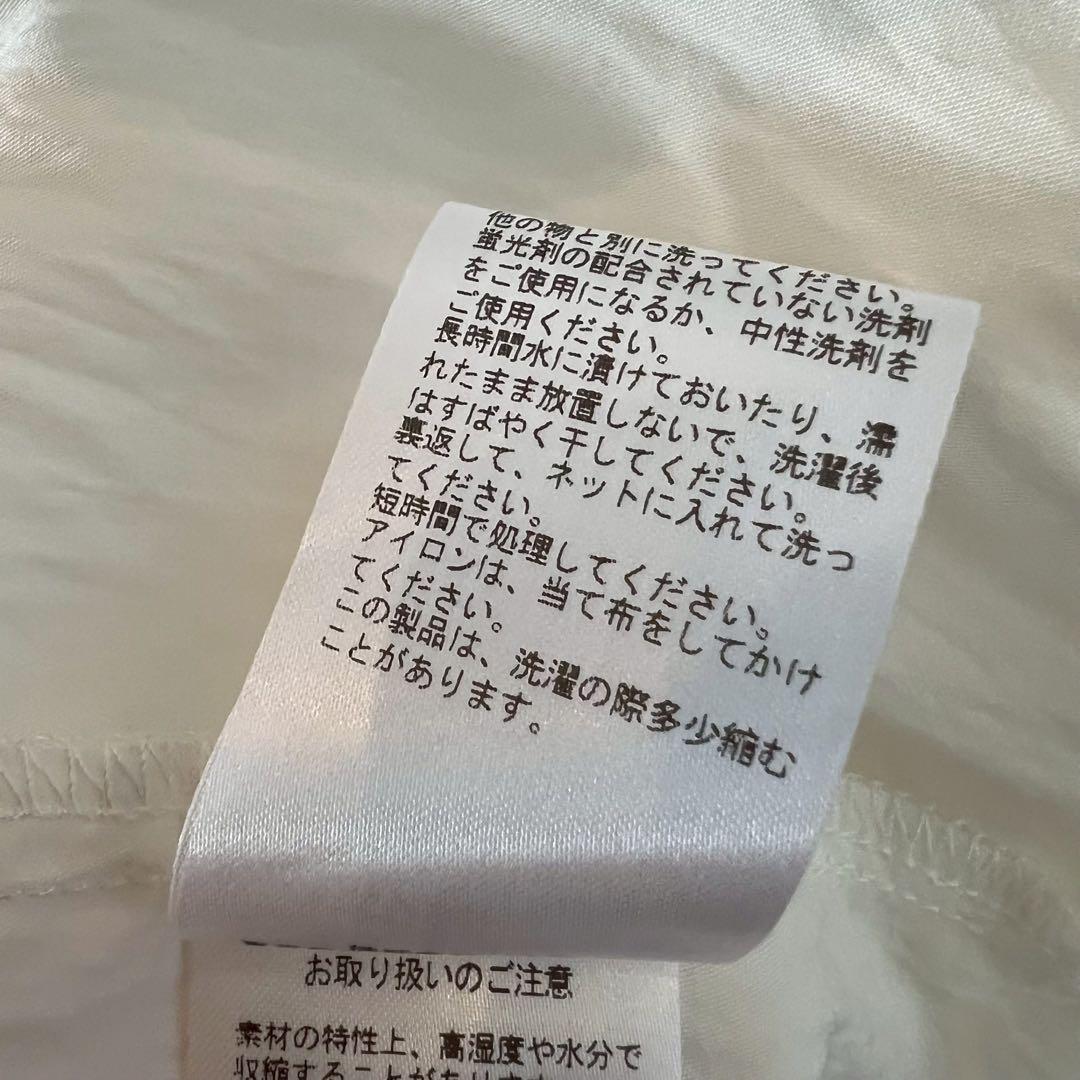 ビアズリー《LIVETART》 ギャザーカフスシャツ　白