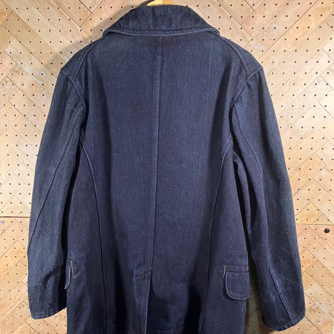 BLUE BLUE ブルーブルー デニムPコート 濃紺 日本製 美品 2 - メルカリ