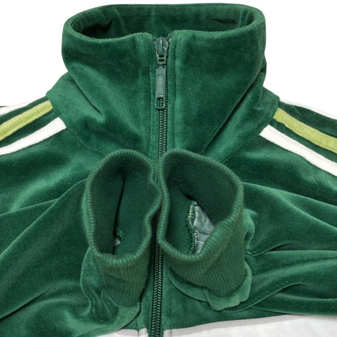 adidas アディダス 刺繍ロゴ トラックジャケット ジャージ ベロア