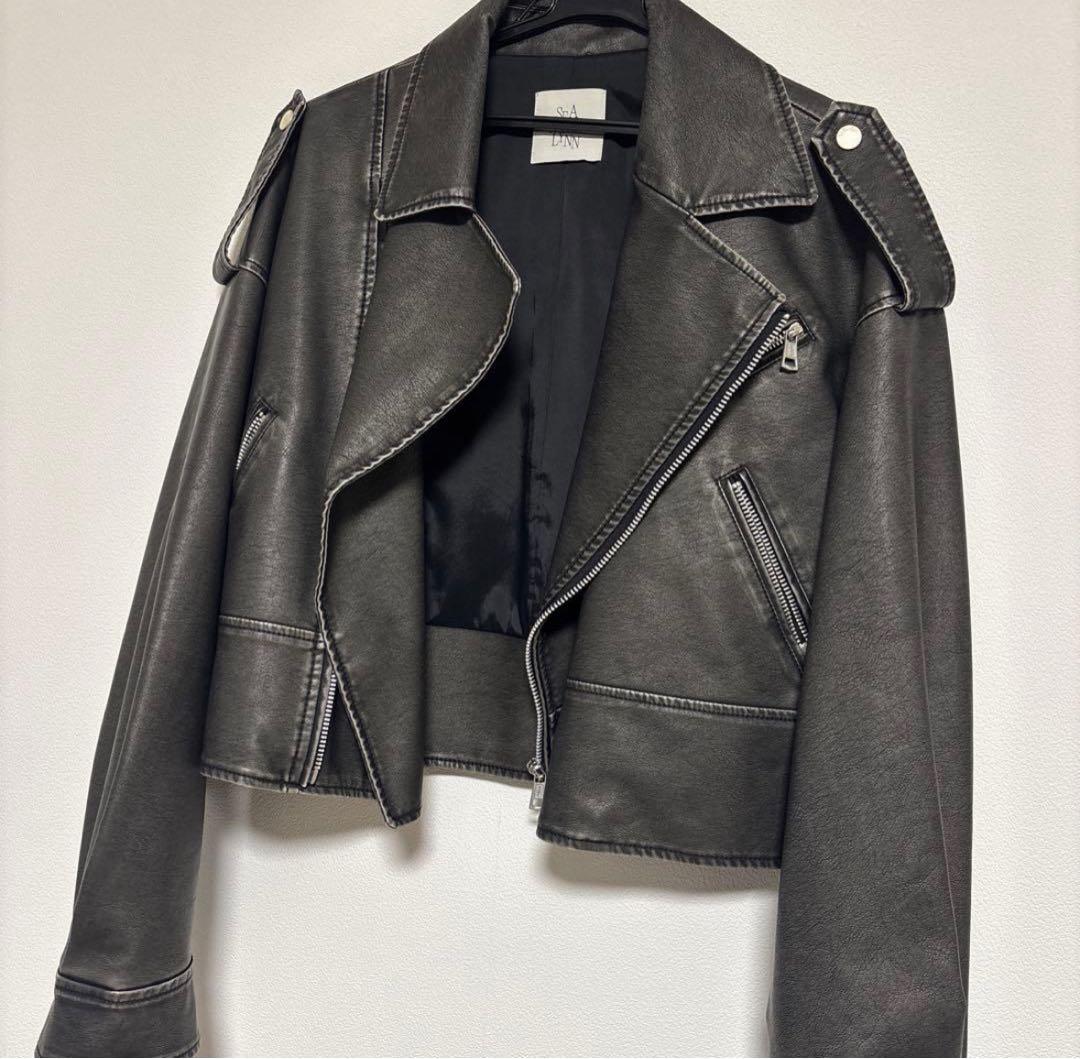 SEAROOMLYNN Vintage wash ECOレザーライダース - メルカリ