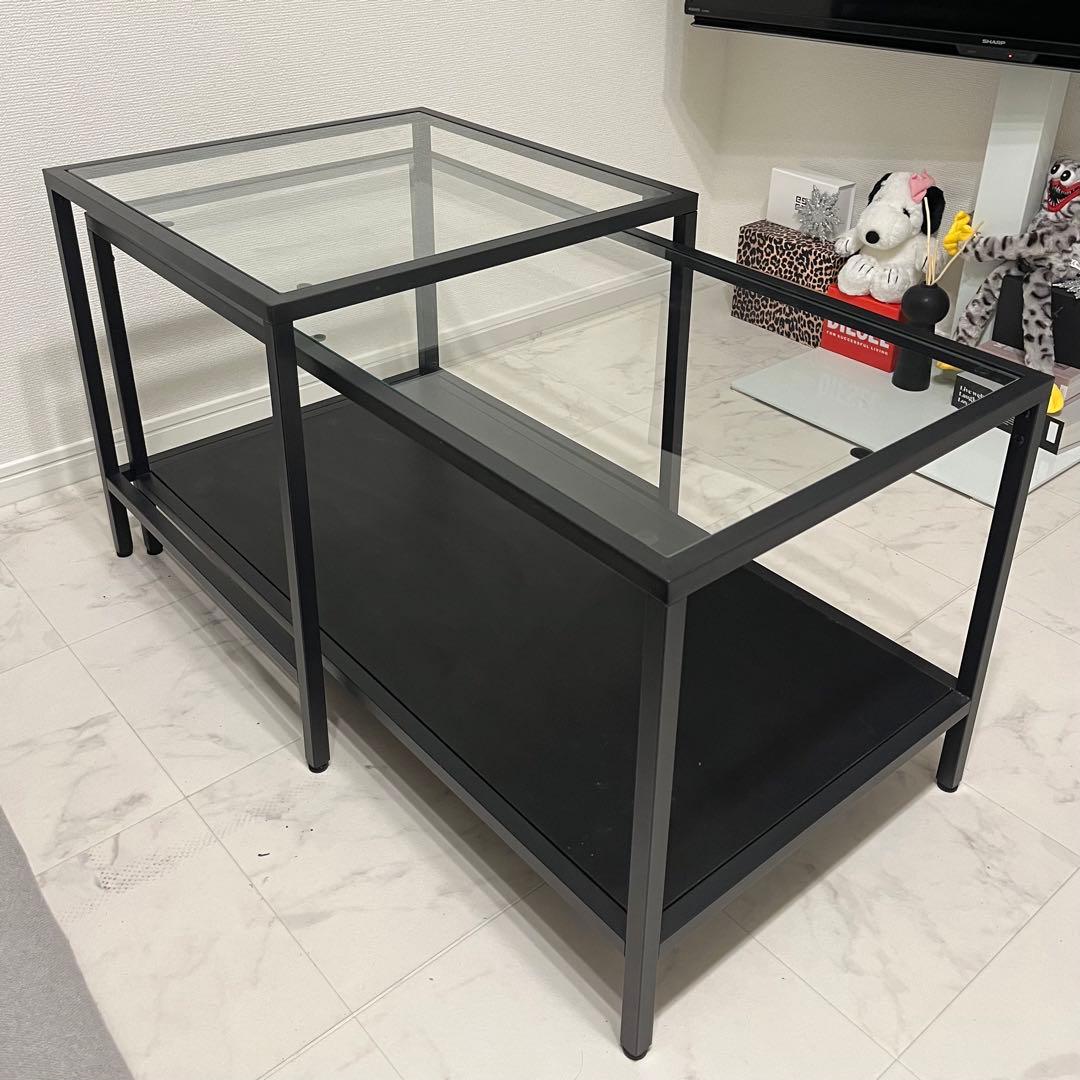 IKEA VITTSJÖ ヴィットショー ネストテーブル2点セット - メルカリ