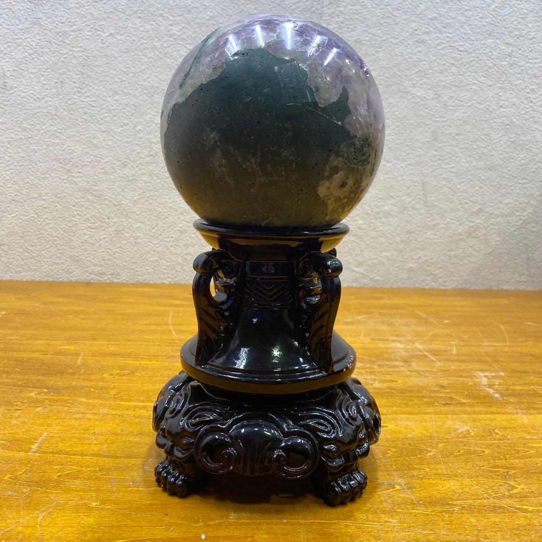 丸*⭐様 アメジスト球 天然石 笑口 直径約14.5cm 3.5kg ブラジル産