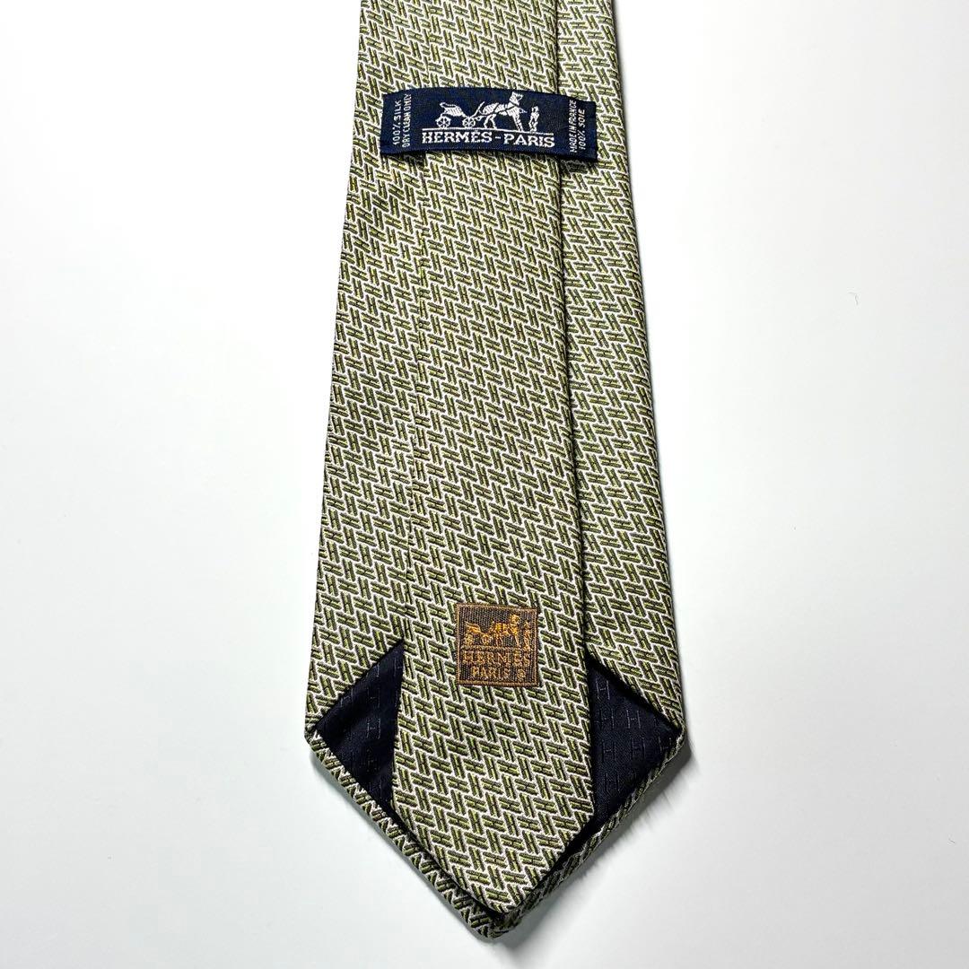4153 エルメス ネクタイ 総柄 H柄 ファソネ ロゴグラム - メルカリ