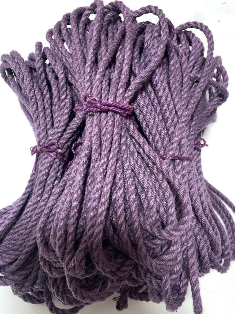 染麻縄　紫　6mm 7M 5本組　緊縛