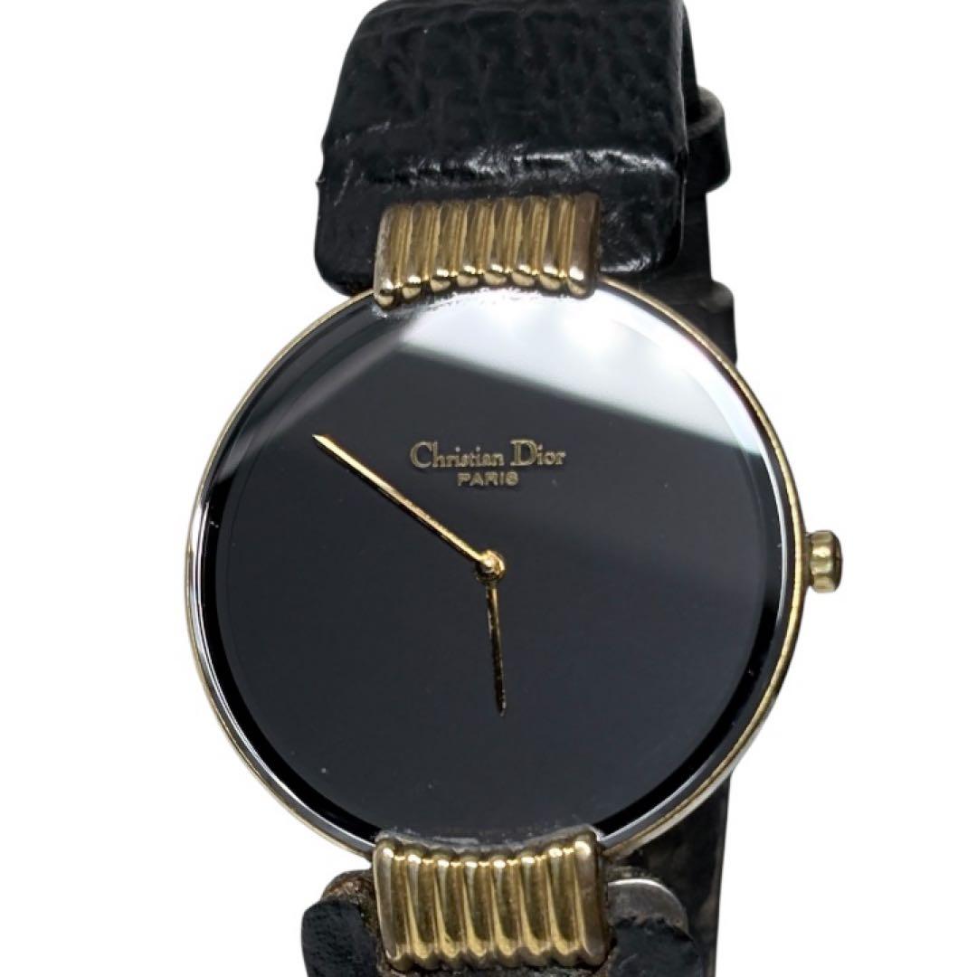稼働・新品電池交換✨Christian Dior バギラ ブラックムーン 腕時計
