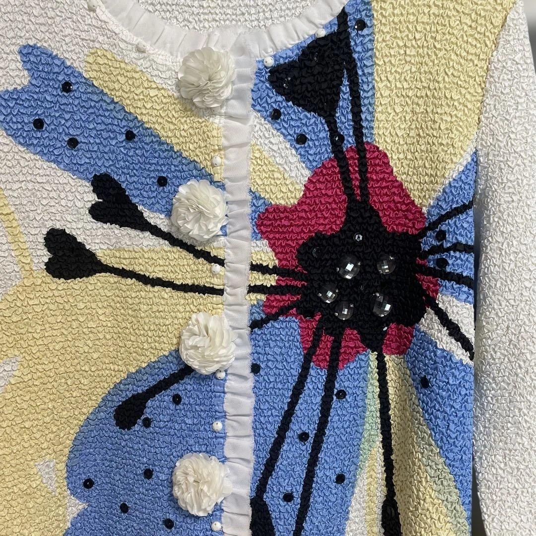 ノコオーノ NOKO OHNO チュニックジャケットコート40 プリーツ 白