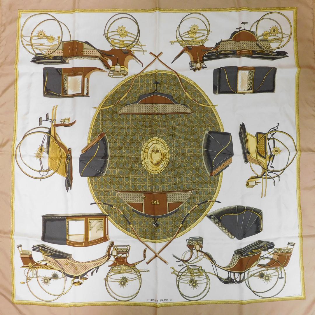 HERMES エルメス スカーフ カレ90 折畳み式幌の馬車 シルク100% - メルカリ