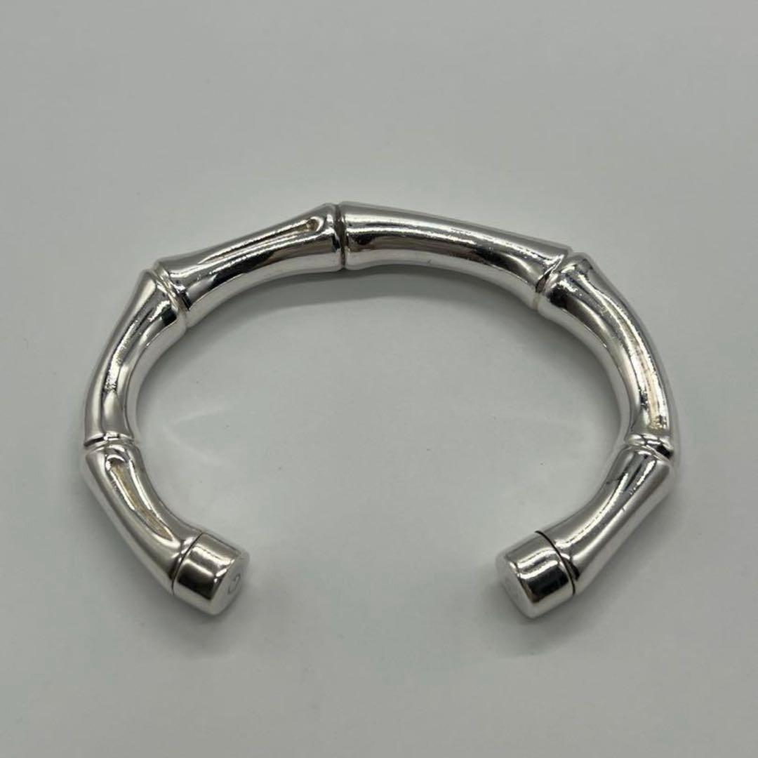 【GUCCI】グッチ シルバー バンブー バングル【付属品完備】⚠️ バンブー グッチ クロス ペンダント ネックレス シルバー925