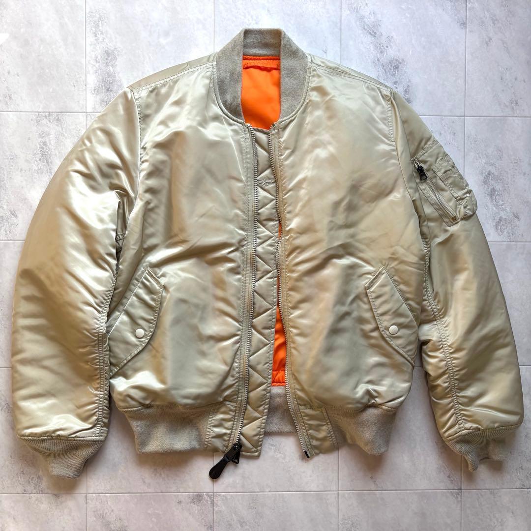 【美品】アルファ MA-1 フライトジャケット 希少カラー XL 短丈 ALPHA MA-1 フライトジャケット 刺繍 ネイビー 短丈59th FTR - メルカリ