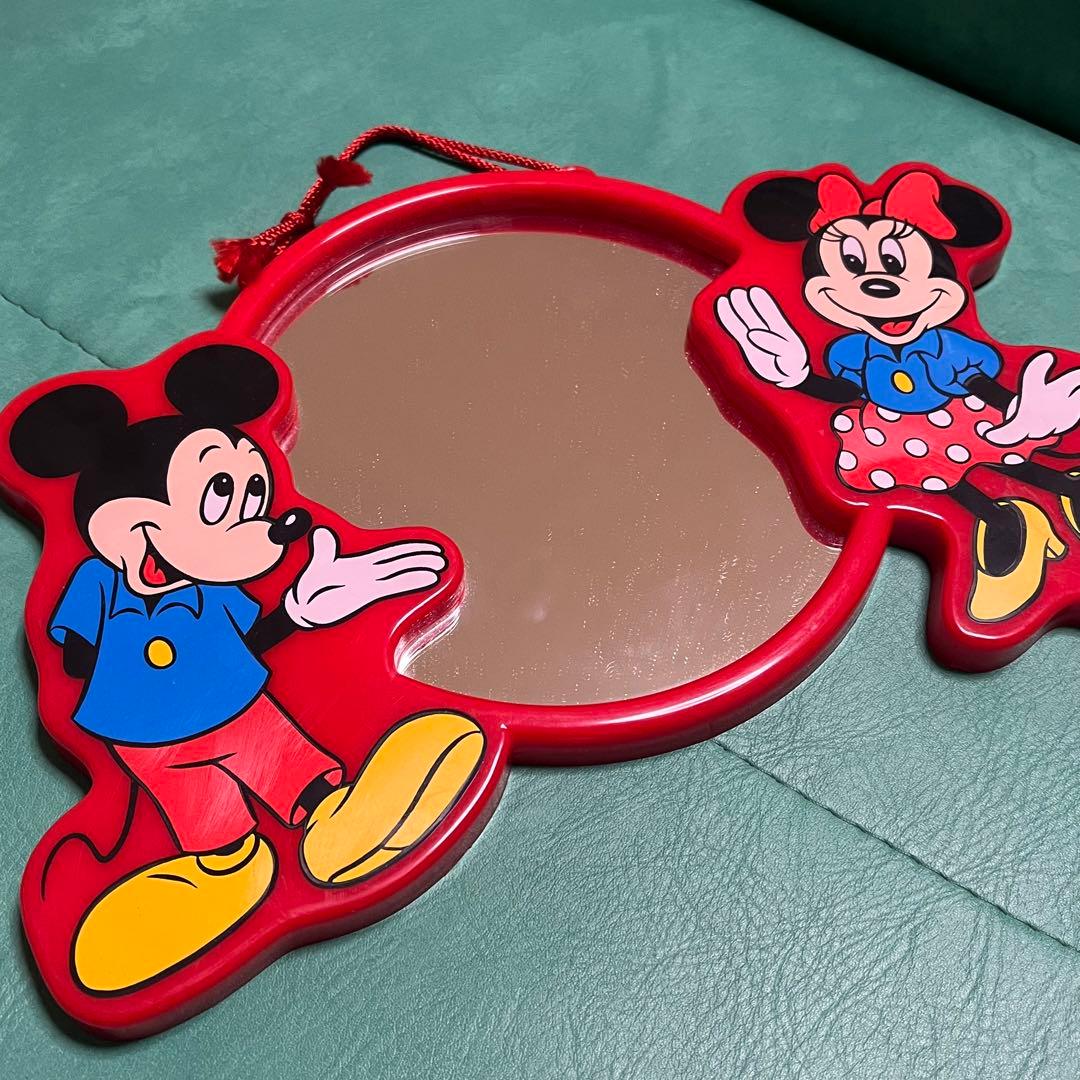 レトロ ミッキー ミニー 鏡 - メルカリ