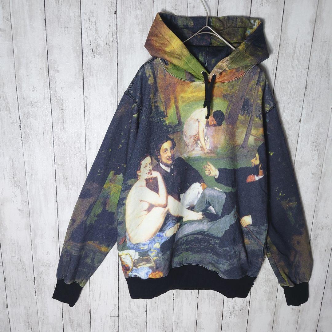 美品】シュプリーム 総柄 絵画 アート パーカー - メルカリ