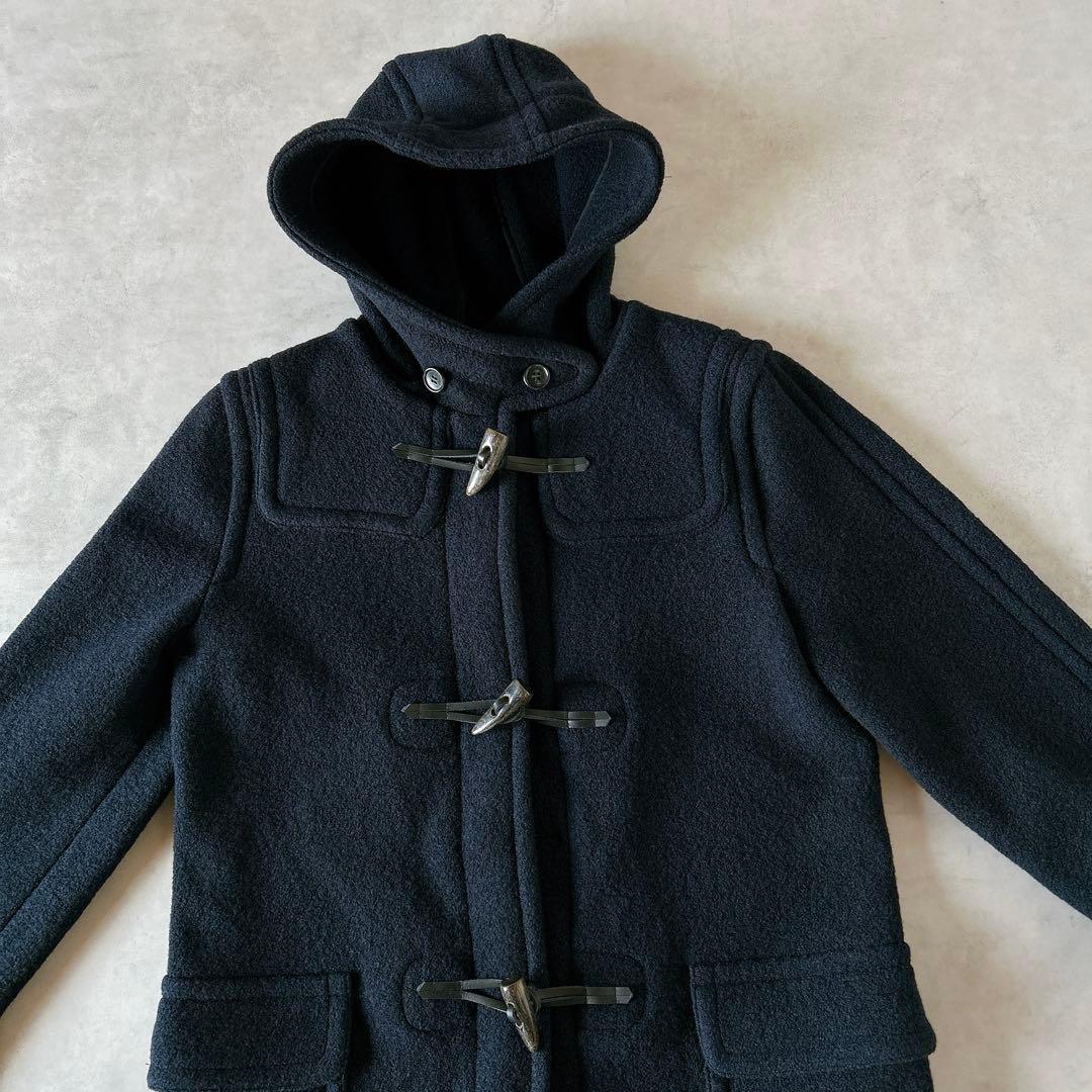 未使用タグ付☆ダーマコレクション ウール ロングダッフルコート 牛革
