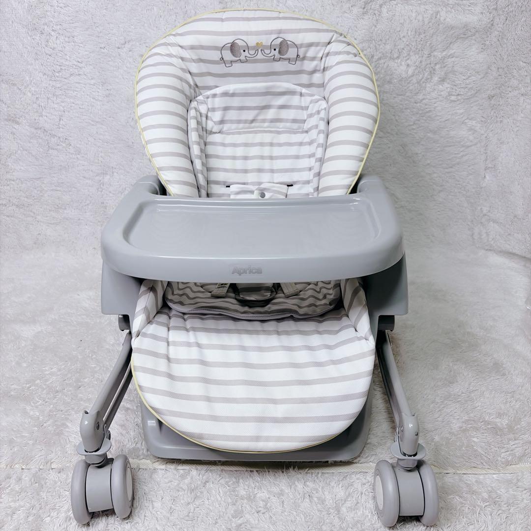 未使用級 アップリカ ユラリズム エレファントラブ ハイローチェア