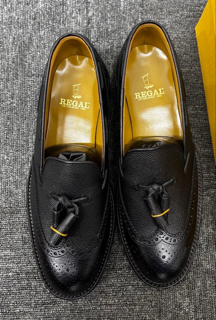 REGAL 25.5cm 黒レザー ローファー 箱付き