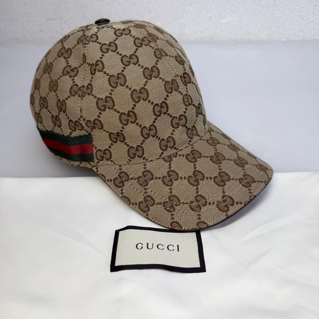 ☆グッチ GUCCI☆GGキャンバス ベースボールキャップ 帽子 シェリー