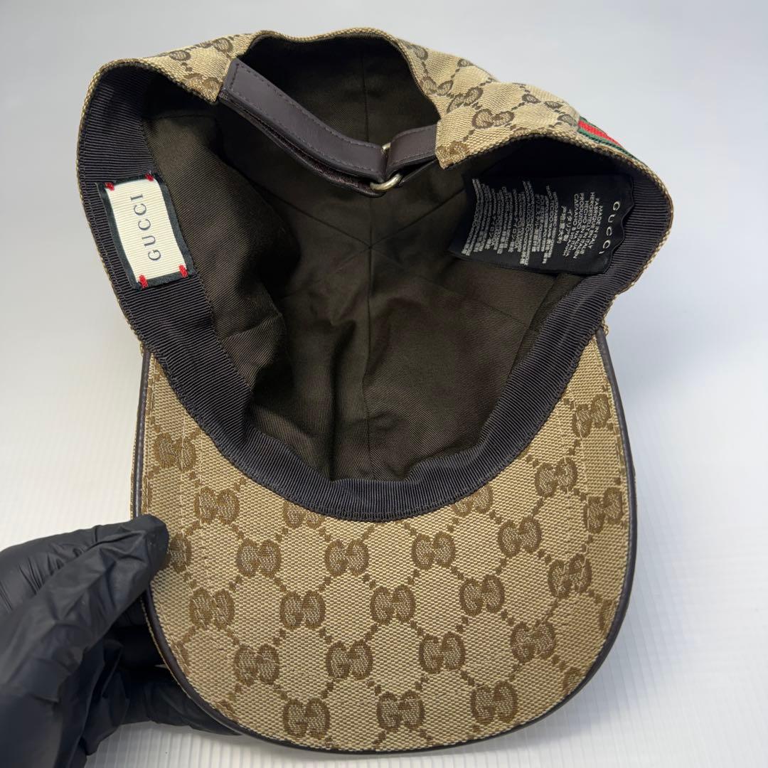 ☆グッチ GUCCI☆GGキャンバス ベースボールキャップ 帽子 シェリー