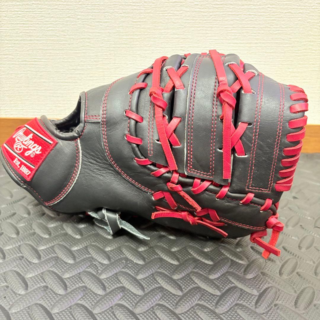 Rawlings 一般軟式ファーストミット 右投げ用 ブラック×レッド - メルカリ