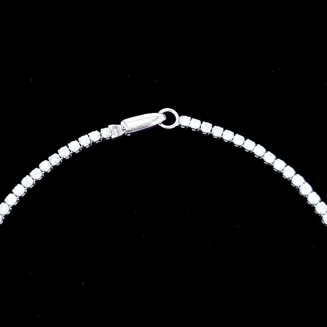 白系 1.6ct　ダイヤモンド K14 WG テニスブレスレット