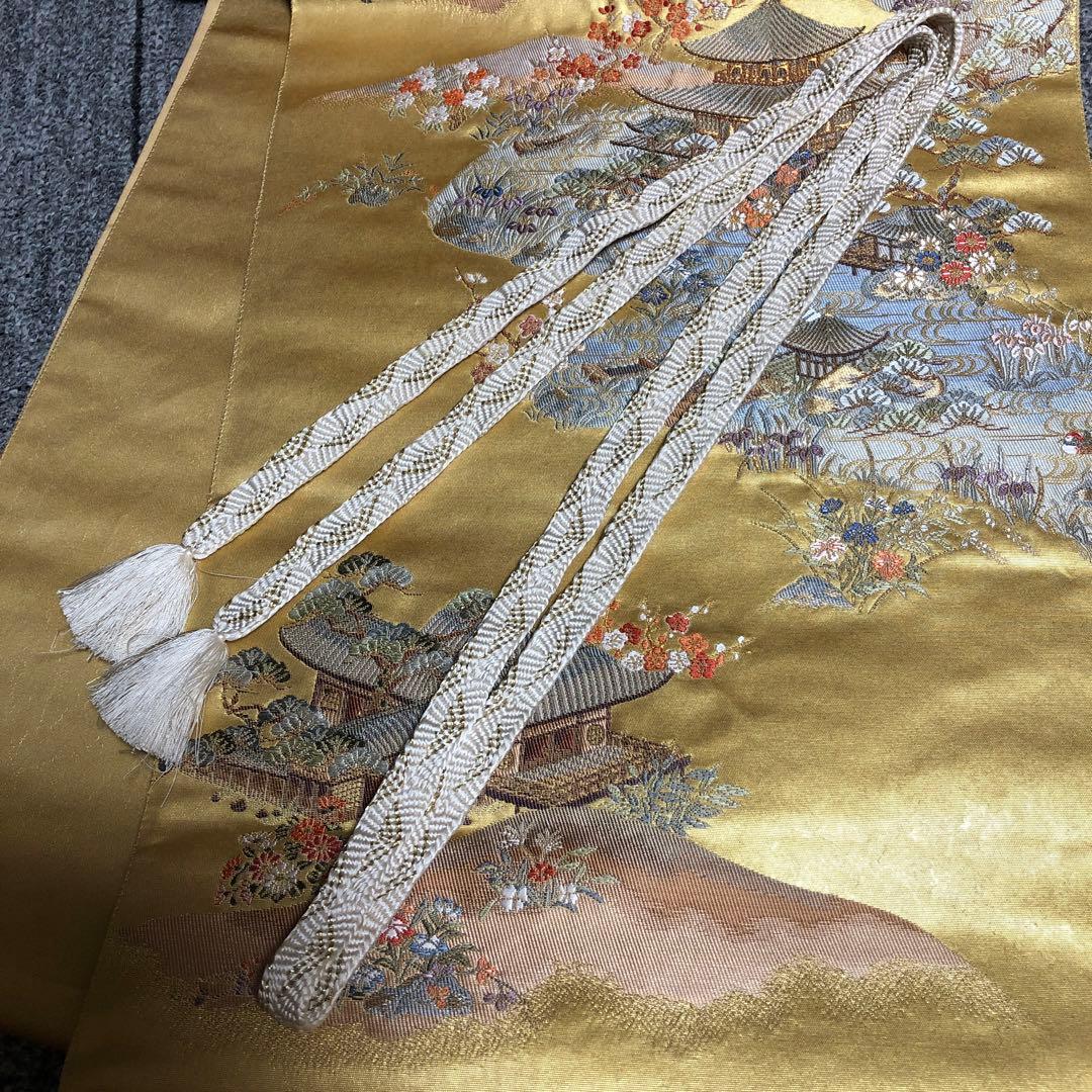 専用ページ 友禅黒留袖 鳳凰堂？作家物 袋帯、帯揚げ帯締め、長襦袢の5