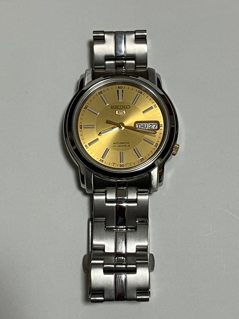 SEIKO5 SNKL81K1 自動巻き デイデイト 稼働品 腕周り約18cm Seiko 5 セイコー ファイブ SEIKO 腕時計 メンズ SNKL81K1 自動巻