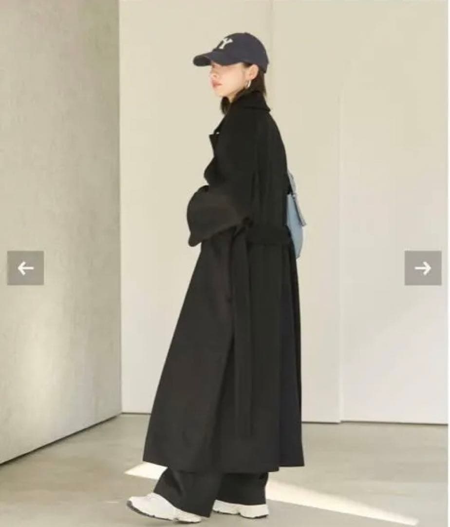 新品 Plage R'IAM リラックストレンチ コート 黒 ベルト付き 38 - メルカリ