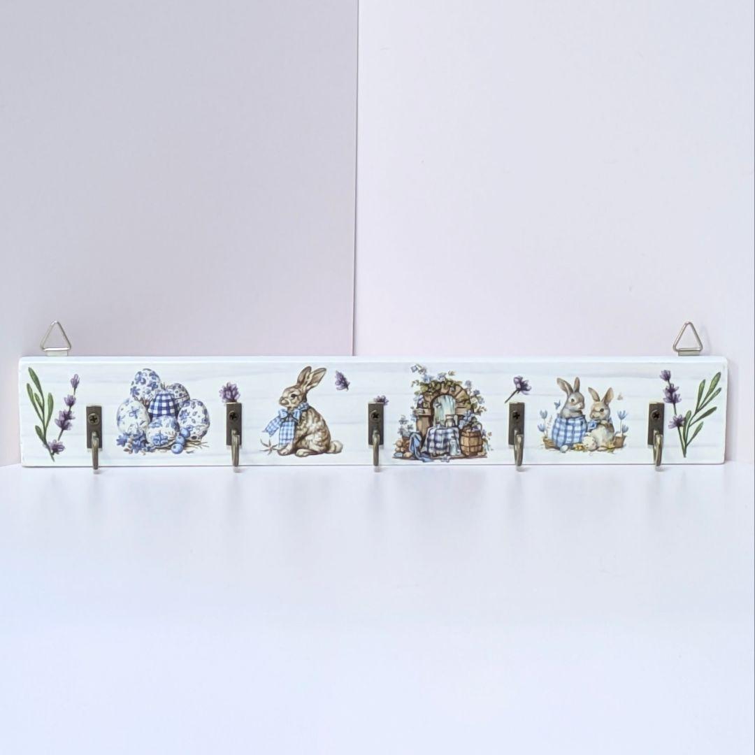 ☆NEW☆うさぎ【ブルー】壁掛けウォールフック - メルカリ