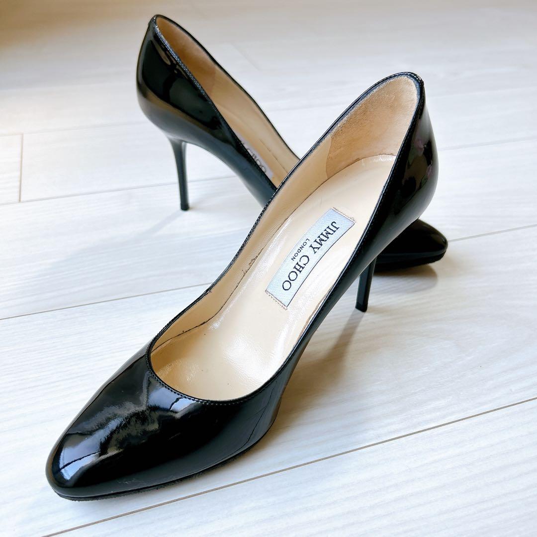 美品✨ ジミーチュウ パンプス ブラック スターパンチング スエード 37