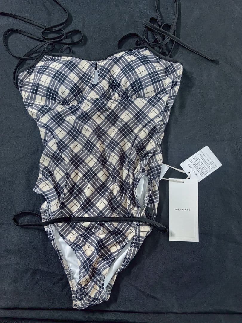 【新品】Nadia check swimsuit　♡　andmary