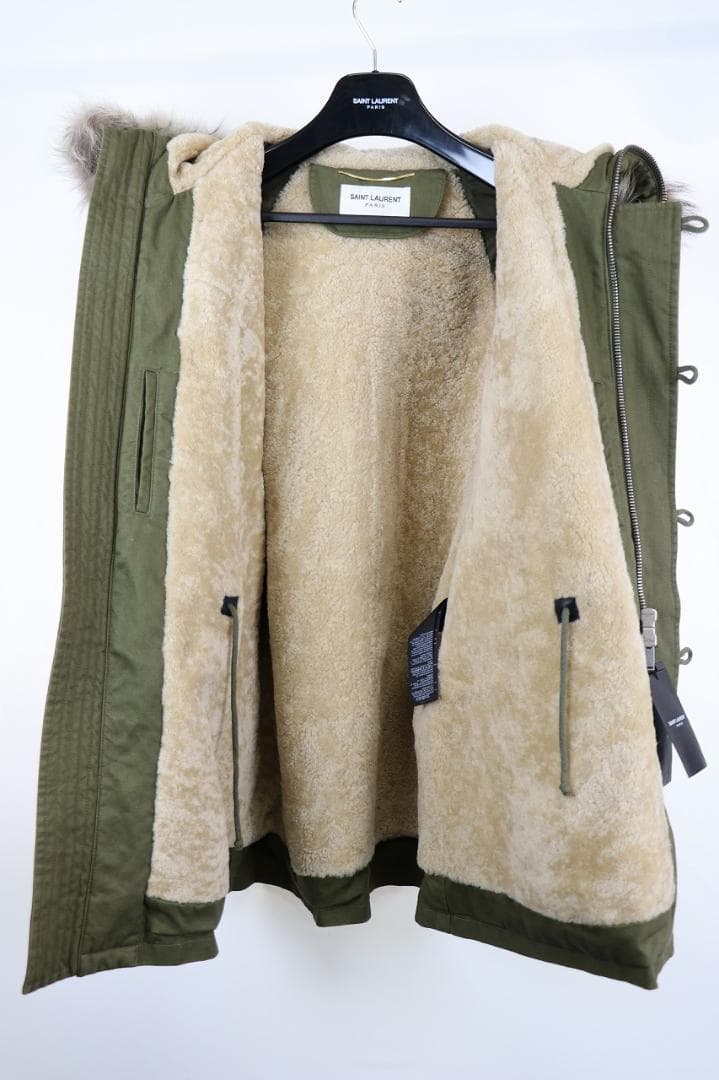 新品未使用 19aw saint laurent parisムートンコートカーキ - メルカリ