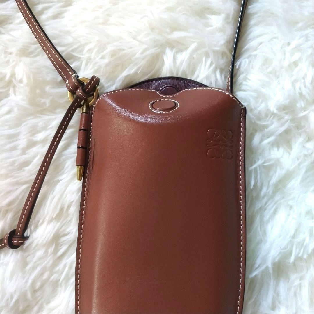 LOEWE ロエベ アナグラム ブラウン ゲートポケット ショルダーバッグ