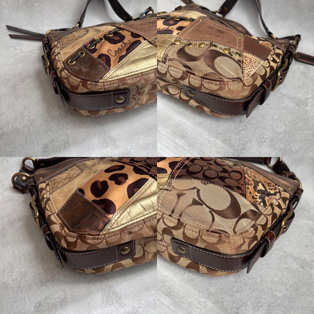 coach zoe patchwork shoulder bag - メルカリ