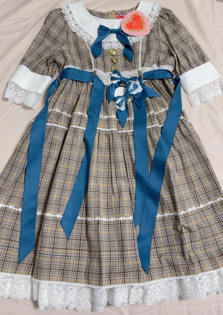 【新品】BABY タータンチェックシャーメイン ワンピース&リボンクリップ タータンチェックシャーメインワンピース – BABY, THE STARS SHINE BRIGHT