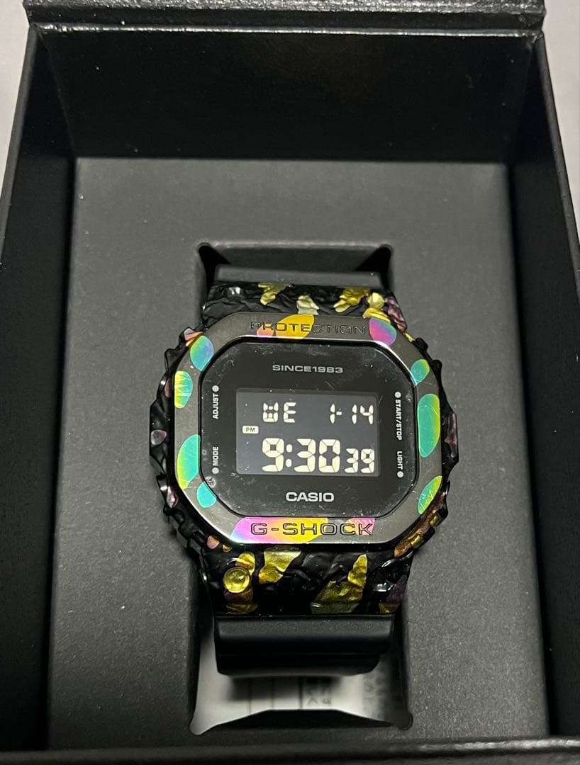 CASIO G-SHOCK デジタル腕時計 黒 40周年記念 マルチカラー G-SHOCK Gショック 40周年 限定モデル RECRYSTALLIZED カシオ CASIO