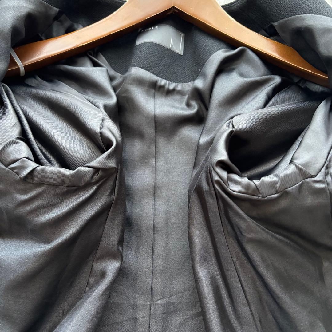 極美品✨《ノーブル》ビンテージメルトンショートジャケット　金ボタン　36 黒