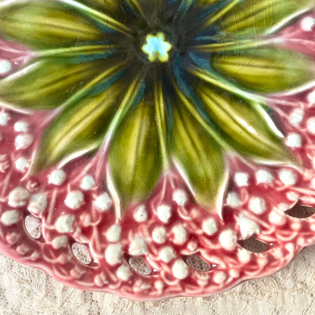 すずらんプレートピンク ヴィレロイ＆ボッホ バルボティーヌ検フランス