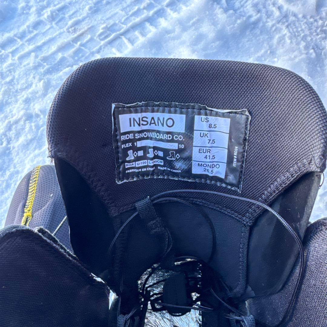 スノーボード　インナーブーツ　インチューション製 26.5cm ほぼ新品