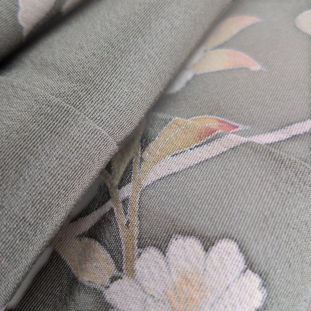 1ー55 訪問着 グレー帯とセットです 共の八掛けです - メルカリ