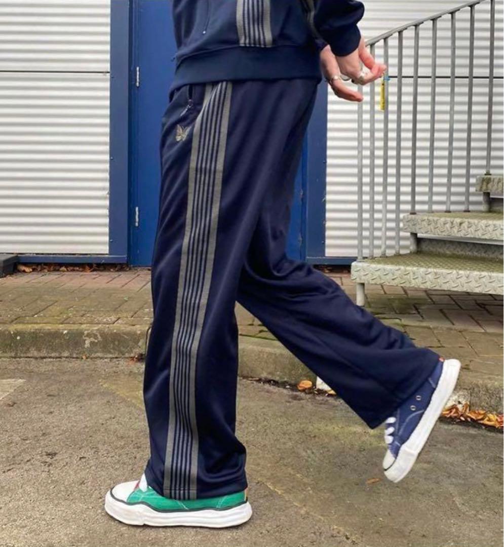 21AW Needles ストレートトラックパンツ M ネイビー タグ付 - メルカリ