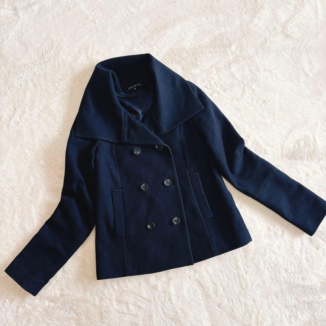 theory セオリー ピーコート 濃紺 2 美品 ウール - メルカリ