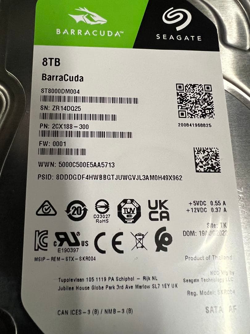 内蔵型ハードディスクドライブ Seagate BarraCuda 8TB ST8000DM004 Amazon | 【Amazon.co.jp限定】Seagate 3.5インチ 内蔵 HDD