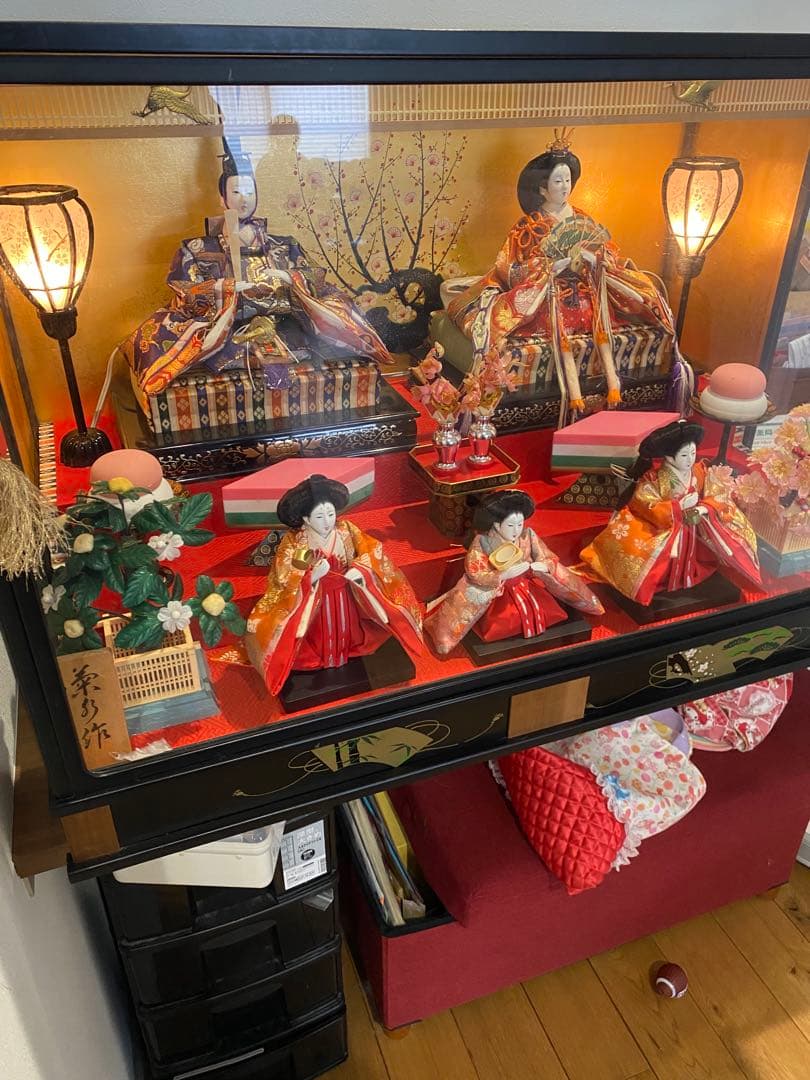 雛人形セット アクリルケース オルゴール付き - メルカリ
