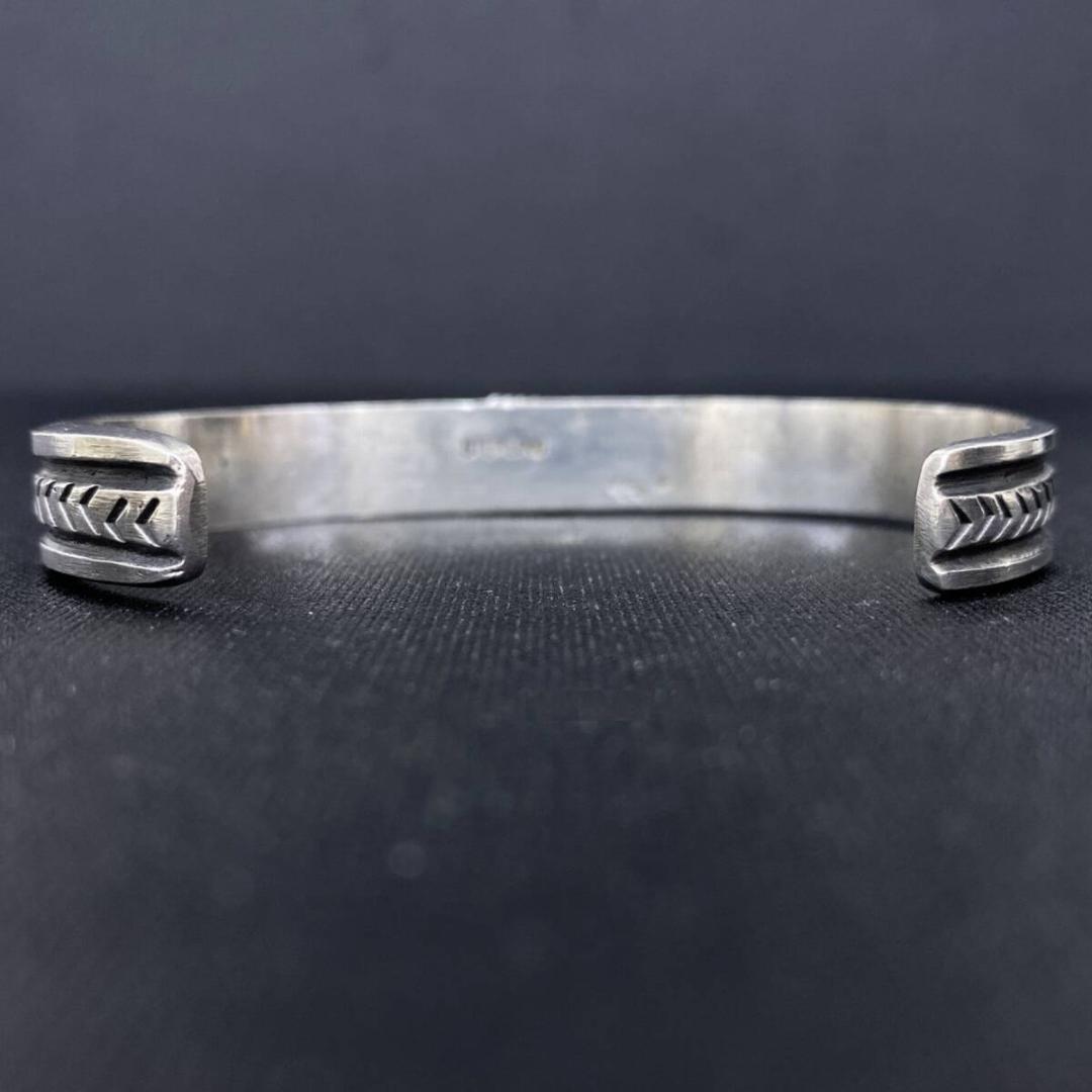 NAVAJO シルバー ターコイズ アポロ コンチョ ライン スタンプ